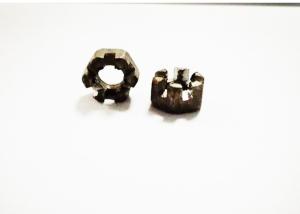 Quality Stamping Process Slotted Hexagon Nuts M8*1.25 Surface Untreated For Mechanical Equipments wholesale