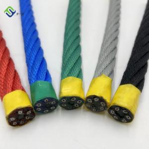 Quality 6 Strand 16mm Braided Polyester Combination Rope Outdoor Playground wholesale