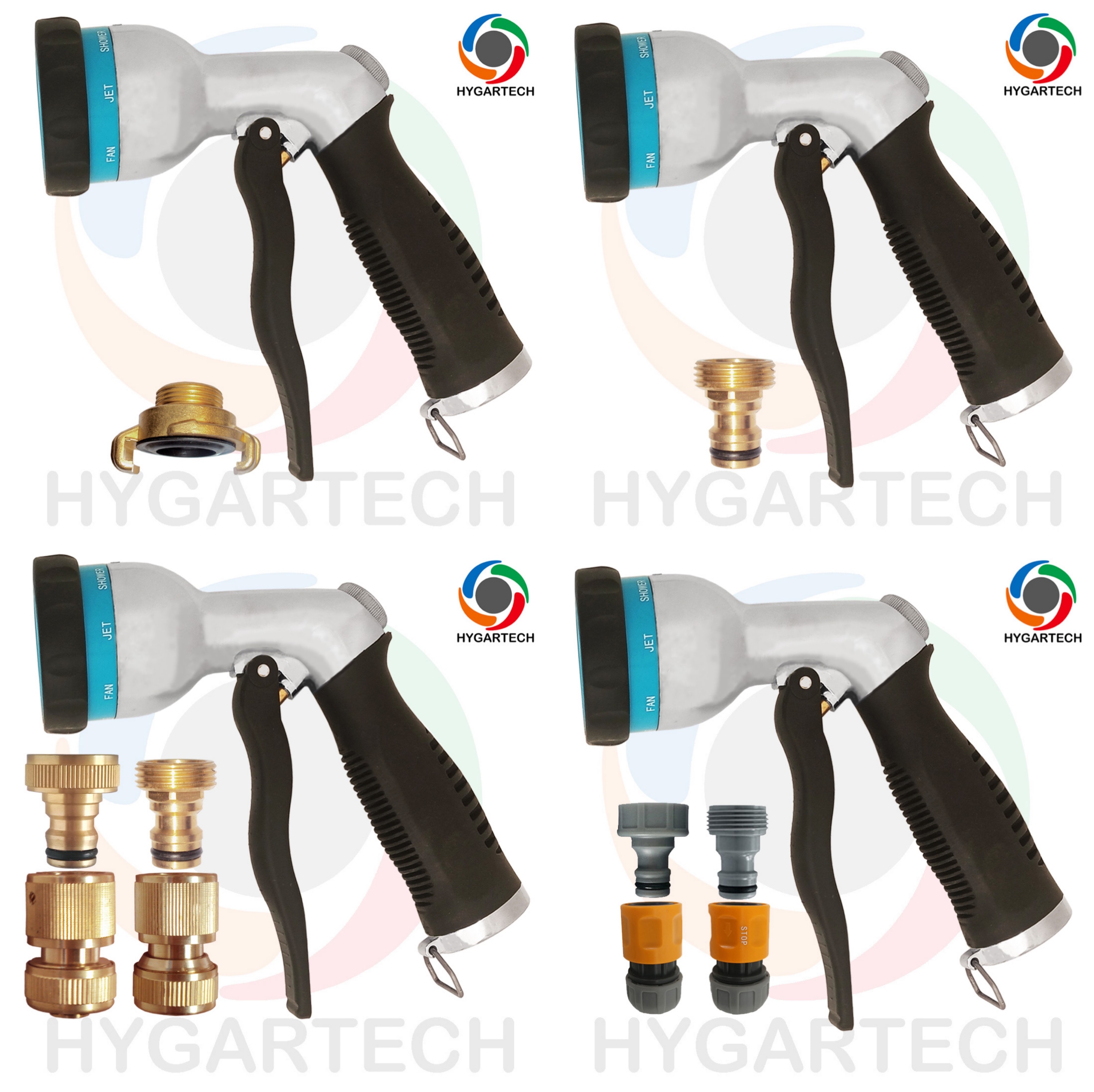 280psi Metal 8-Model Garden Hose Nozzle Down Pressure Washer With Front Trigger Control