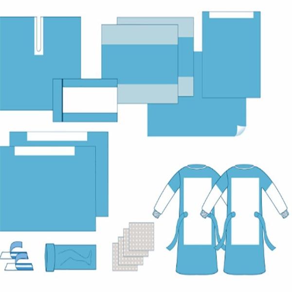 Cheap Medical Disposable Cardiovascular Angiography Drape Pack Surgical Gown Sterile for sale