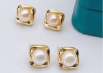 Fashion Romantic Pearl Earrings Natural Pearl Earring Jewelry Zircon Gold Drop