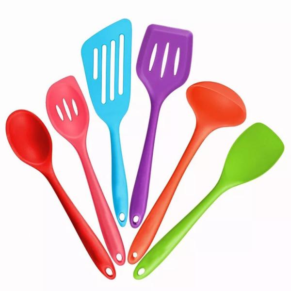 Customized Colorful Silicone Cooking Utensils Set , 21*3cm Cooking Utensils