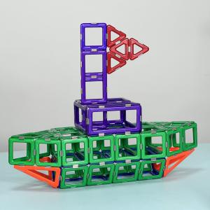 Quality Educational Toys Magnetic Tiles Vehicles Galleon Shaped Building Magnetic Blocks wholesale