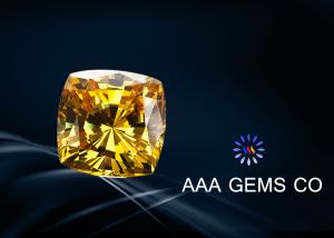 Quality 10 MM Grade G Or H Colored Yellow Moissanite Cushion Cut Moissanite wholesale