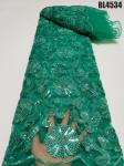 Luxury Beaded Lace Fabric New High Quality Polyester African Ghana Turkey