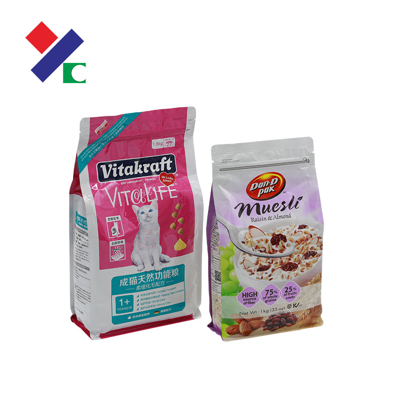 Printed Pet Food Packaging Bag 30microns Gravure Printing Reusable 2 Kg Stand Up Pouch