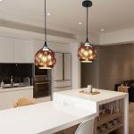 Retro Carving Hollow out Pendant lights Home Living Bedroom Kitchen E27 ball