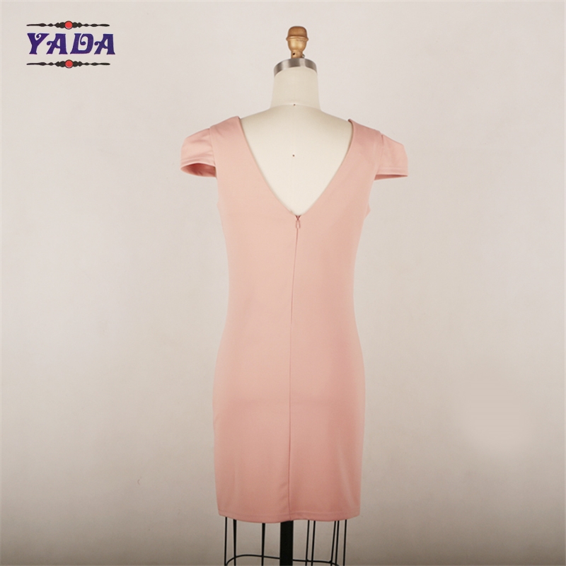 Sexy backless bodycon slim fit ladies high fashion dress casual wear dresses plus size women clothing with crystal beaded