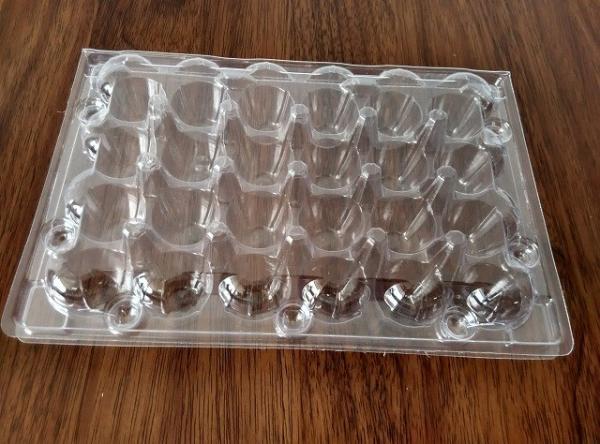 egg trays clear quail egg trays with 24 holes 4*6 holes PVC / PET / APET...