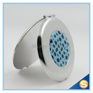 Quality Shinny Gifts Small Pocket Size Metal Compact Round Shape Mirror wholesale