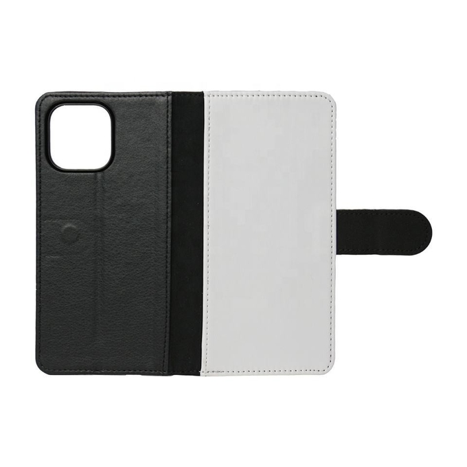 Black Sublimation Flip Leather Phone Wallet Case For Iphone 16 15 Pro Max