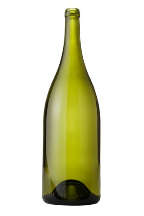 Chardonnay 750ml Custom Glass Bottle with Burgundy Shape and Cork Screen Painting