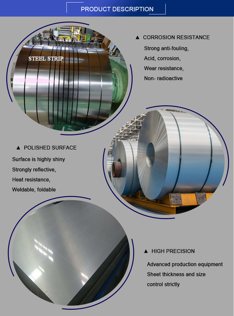 Cutting Edge Cold Rolled Strip Coil AISI ASTM 201 301 304 316 316 410 421 430 0.1-3.0mm Stainless Steel Coil for Industry