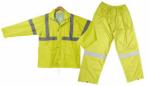Waterproof PPE Raincoat Reflective Rainwear Yellow Rainsuit S - 3XL Size
