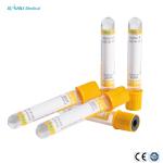 Gel & Clot Activator Additives Blood Collection Tube Yellow Color