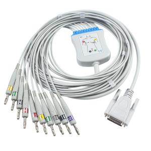 Quality Carewell 1101 1103 EKG Cable DB15Pin EKG Cable and Leadwires IEC wholesale