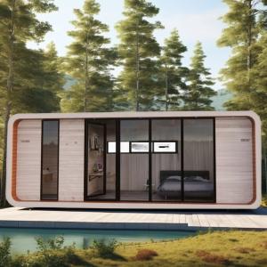 Quality Family Living Wooden Floor 20ft Seashore Holiday Special Shaped House with Customized Color and Fast Installation wholesale