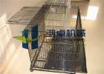 Stainless Steel Foldable Pet Cage Collapsible Metal Pet Crate With Removable