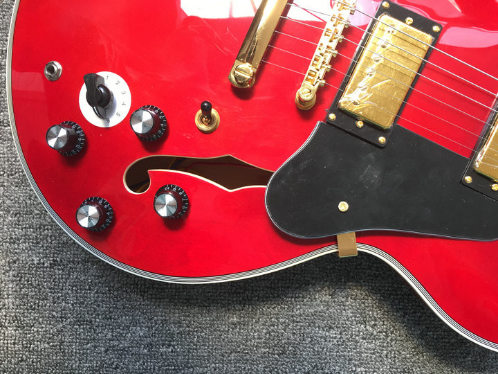 Wholesale ES335 Jazz electric guitar ES 335 Guitar Chrome hardware In Wine ES-335