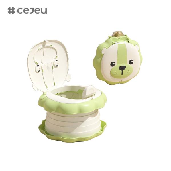 6920，Folding toilet, little lion shape,One key folding/ portable toilet/Quick