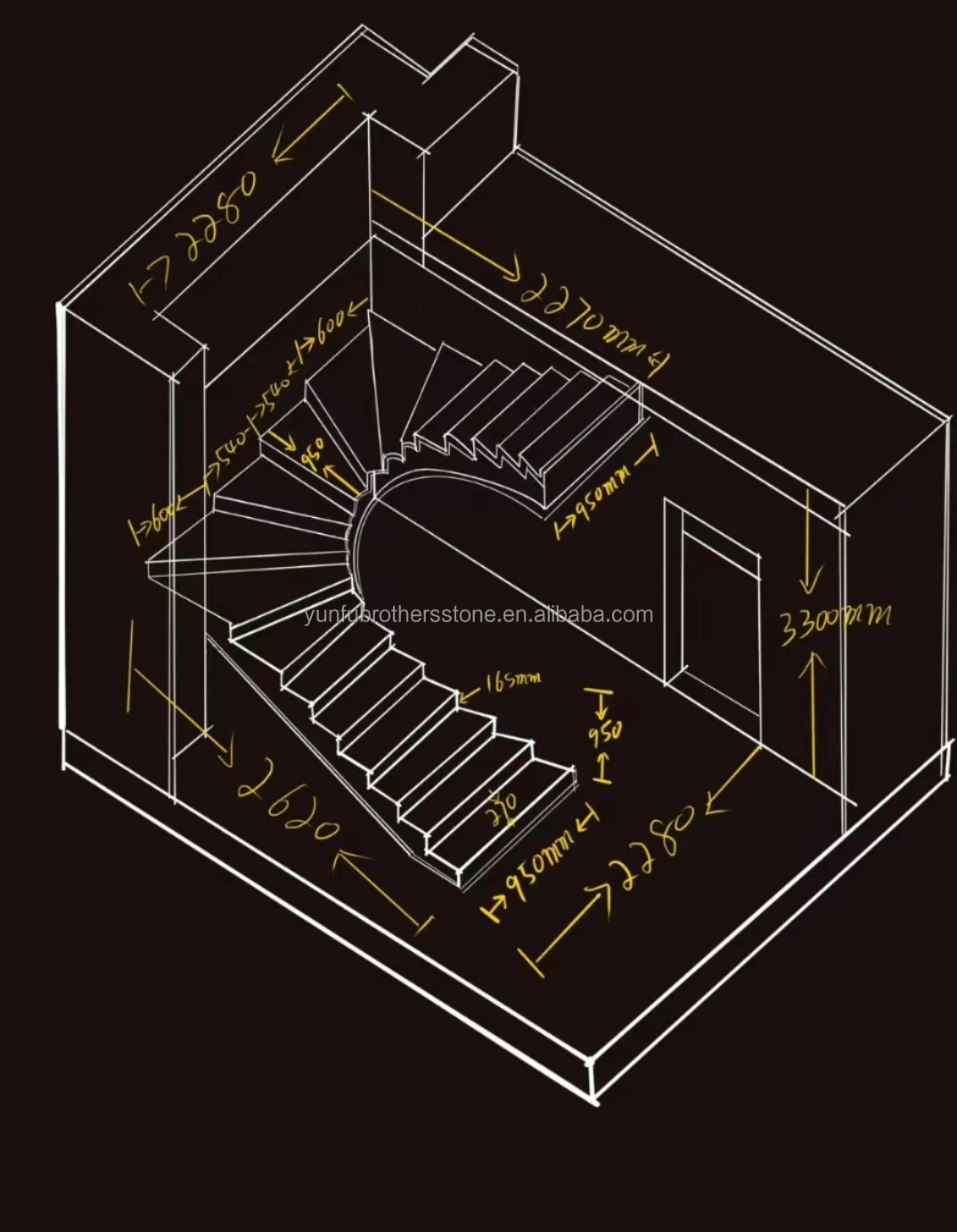 Interior Graphic Design Artificial Stone Steps Tiles for Modern Sintered Staircase