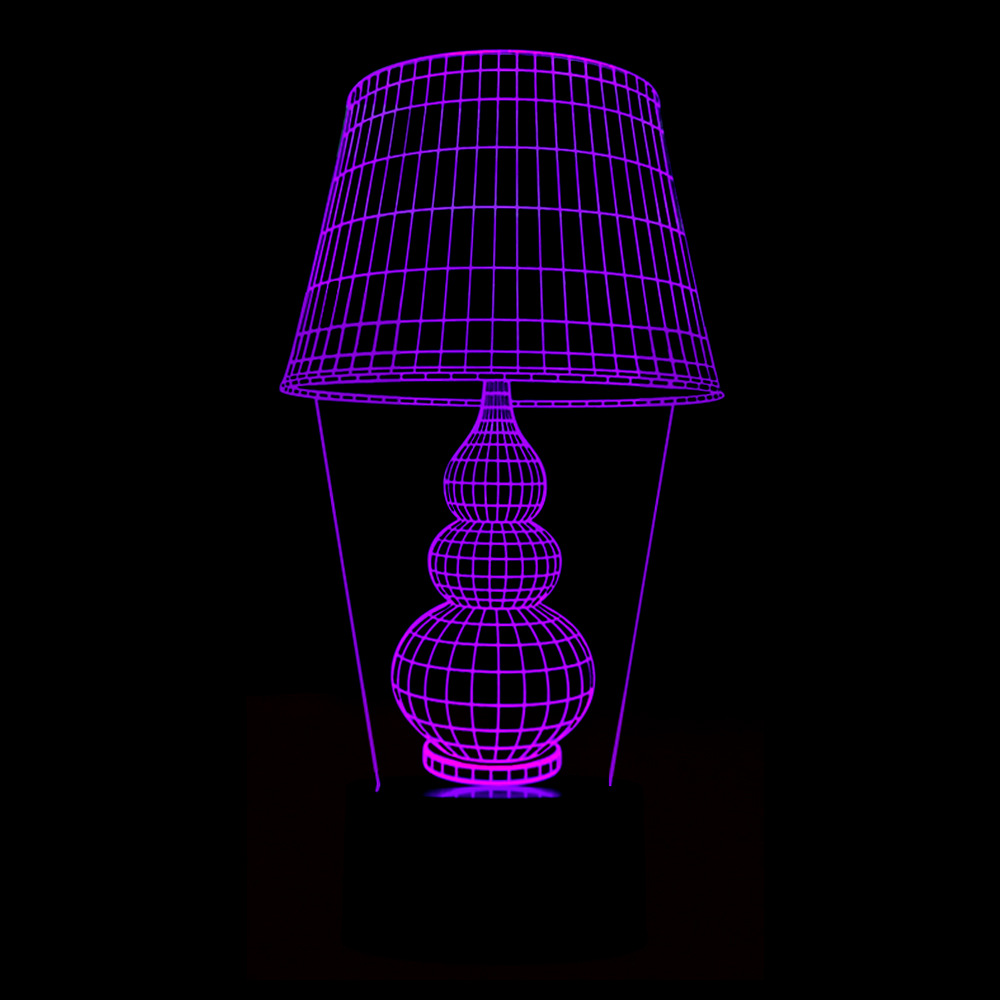 Table lamp light shape 3D Colorful touch remote control LED vision festival gift 3D night light
