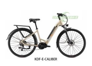 Quality Caliber 700C Electric Urban Bike With Mid Motor , Shimano 9-Speed And Hydraulic Brakes wholesale