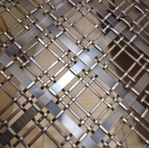 Quality Architectural Flat Wire Mesh Crimped Woven Wire Mesh Brass Bronze Stainless Steel Woven Metal Decorative Mesh wholesale