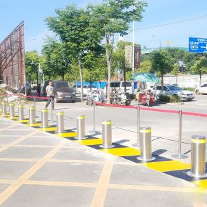 Quality Reflector Band 3M Automatic Rising Bollards 86 Kg IP67 Manual Rising wholesale
