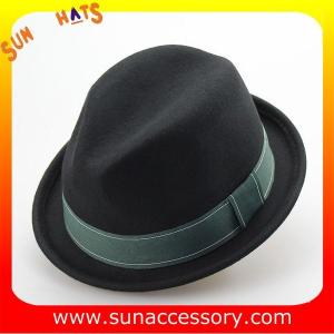Quality Fashion hot sale vintage hamburg snap brim mens 100% Australia wool felt hats wholesale