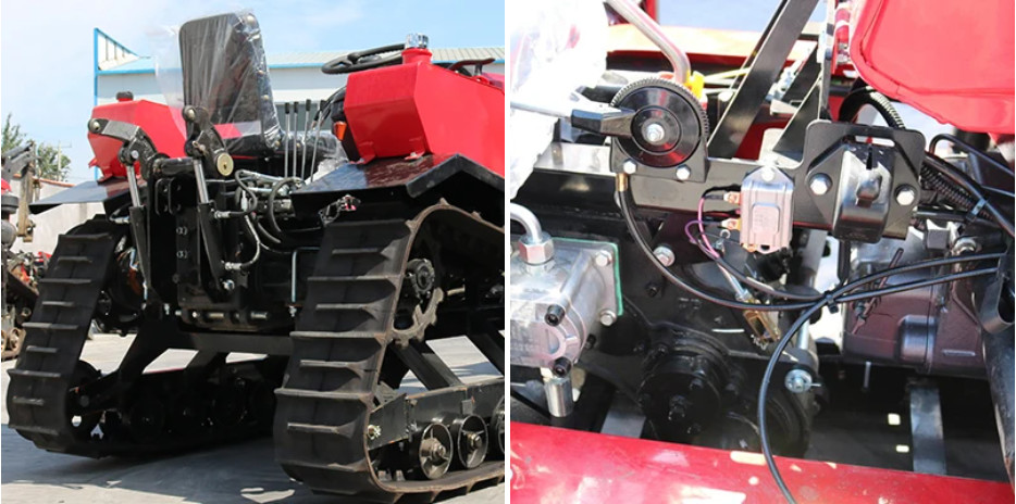 Multifunctional 50 Hp Mini Tractor , Small Tracked Tractor With Front End Loader