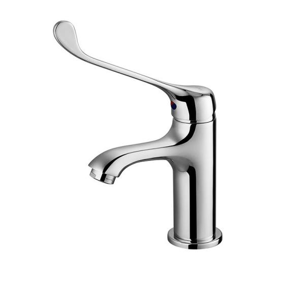 Bathroom Mixer Taps Washroom Basin Faucet Chrome Single Lever Hot Cold Water