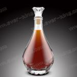 Heat Resistant Clear 750ML Rum Glass Bottle With Diamond Cap