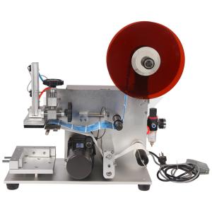 Quality Flat Tabletop Cryo Vial Labeling Machine Semi Automatic Tube Labeler For Carton Bottle wholesale
