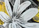 White Magnificent Floral Glass Mosaic Wall Art , Craft Mosaic Tile Floor