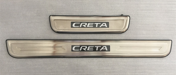 Durable LED Blue Light Side Door Sill Plates For Hyundai IX25 CRETA 2014 2015