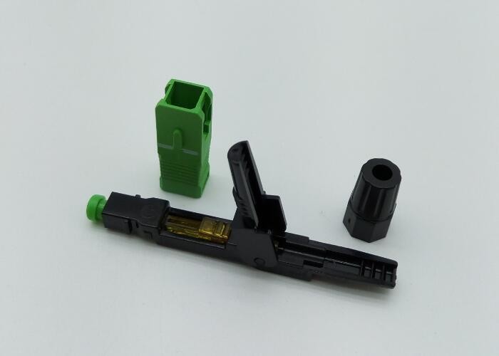 Quick Connect Fiber Optic Connectors , SC APC 60mm Field Installable Connector