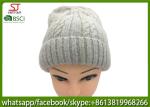 Chinese manufactuer ladies winter knitting hat 45%cony hair 15%wool 40