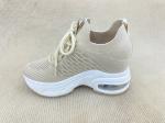 Lacing And Heightening Comfortable Platform Loafer Heels White