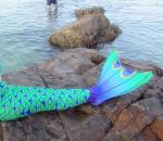 Peacock Design Mermaid Tail Swimsuit High Durability Lasting Longer Time