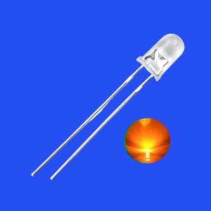 Quality 5mm Orange Color 600-615nm 600-1200mcd Round Clear Lens Candle Flickering Flashing LED Diode wholesale