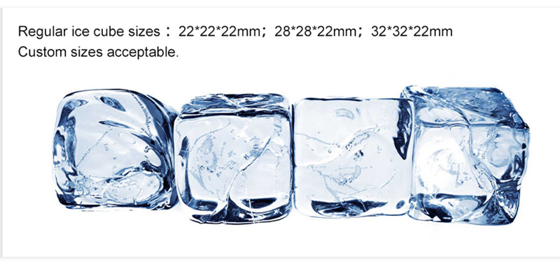 LZ-60 Air Cooling Commercial Ice Cube Maker with 30kg Daily Output and 20kg Storage