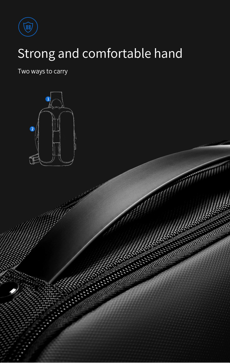 Hot selling custom logo waterproof men fashion shoulder chest crossbody sling bag for men messenger bags