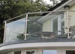 Residential Balcony Stainless Steel And Glass Balcony Railings 1000mm Balustrade