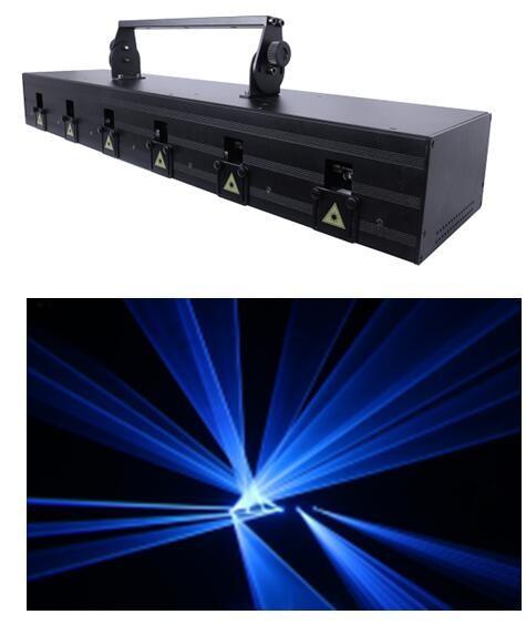 DJ Disco Stage Moving Head 6 Eyes Laser Light Bar 2W*6PCS 12W RGB Laser Stage
