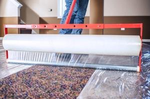Quality Regular Wound Printable Polyethylene 500mm 60micron Carpet Floor Protection Film wholesale