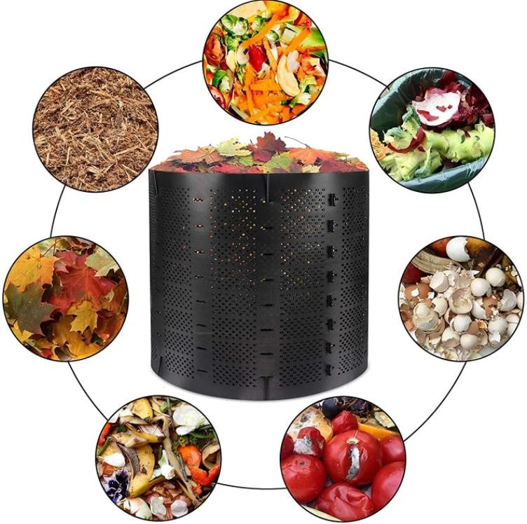 Large Household Expandable HDPE Presto Compost Bin Black