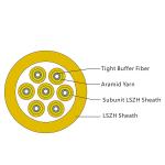Single Mode G657A LSZH Jacket Breakout Indoor Fiber Cable