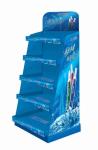 Snack Corrugated Cardboard Display Blue / Green Color Knocked Down Packing
