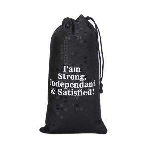 Quality 25*49cm Drawstring Non Woven Bag Polypropylene Black 85Gsm wholesale